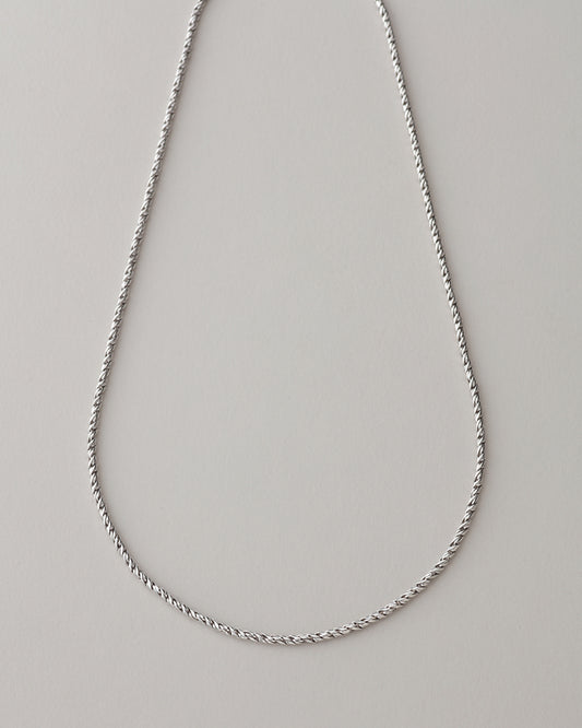 シルバー ロープ チェーン ネックレス