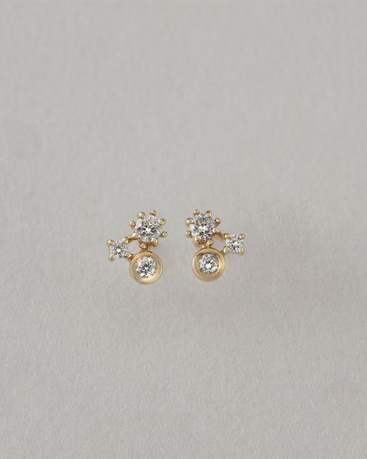 ホリデー限定 〈水〉 K10 雪の結晶 ピアス