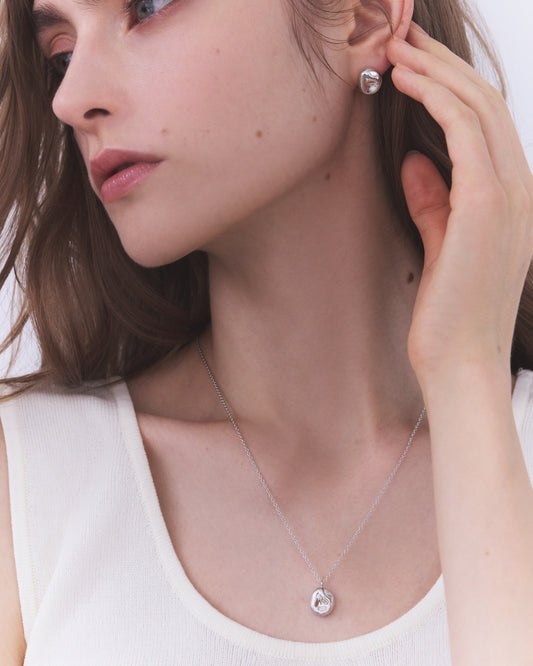 〈水〉 シルバー 水の揺らぎ ピアス