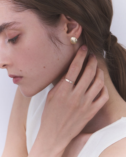 〈空〉 K10 月 フルムーン ピアス