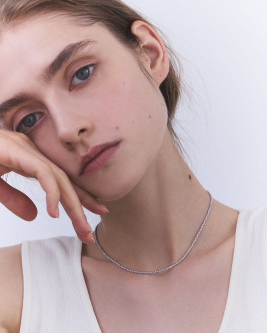 シルバー ロープ チェーン ネックレス