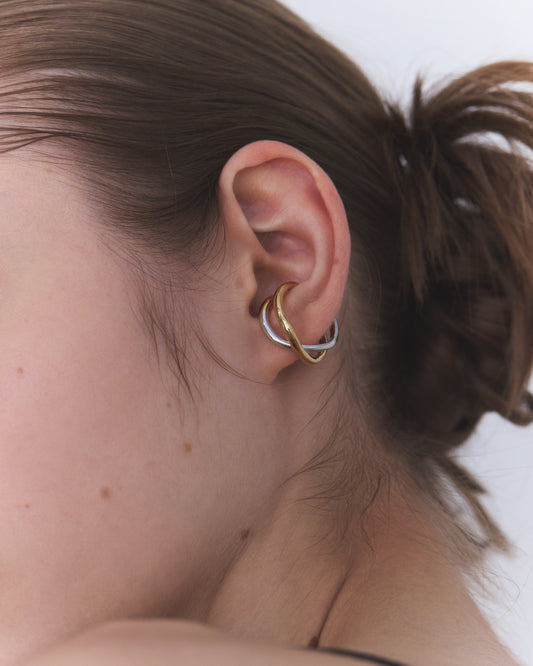 〈山〉 シルバー つる コンビ カフリング