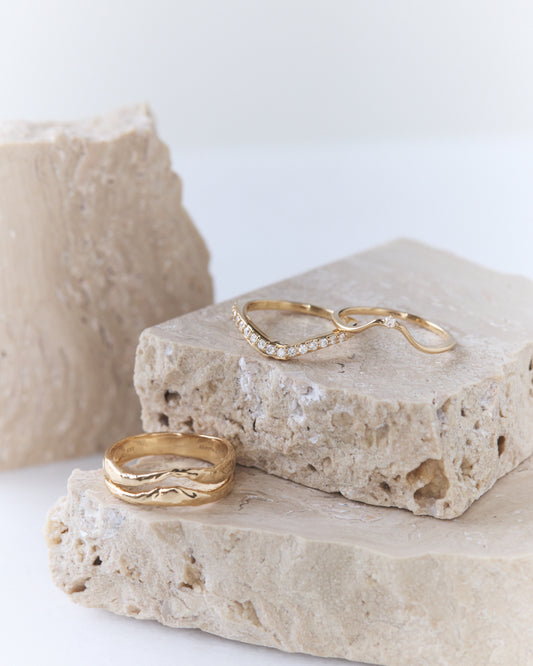 〈山〉K18 富士山 リング