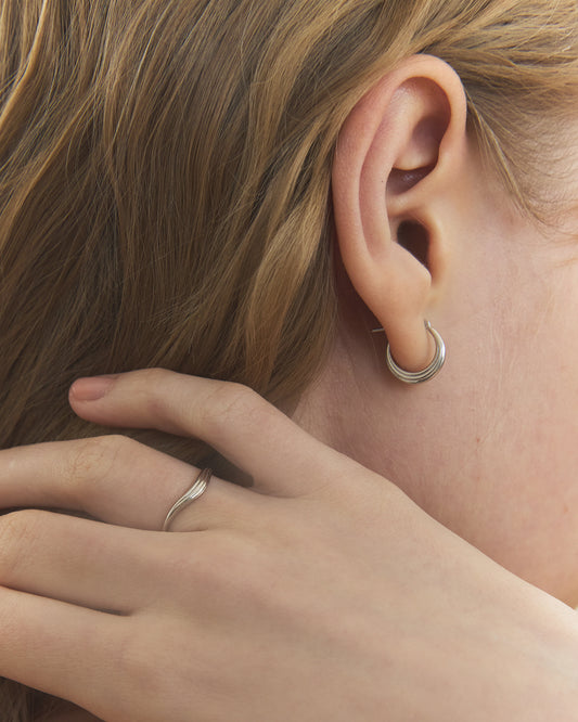 【3/19発売】〈山〉シルバー 年輪 リング