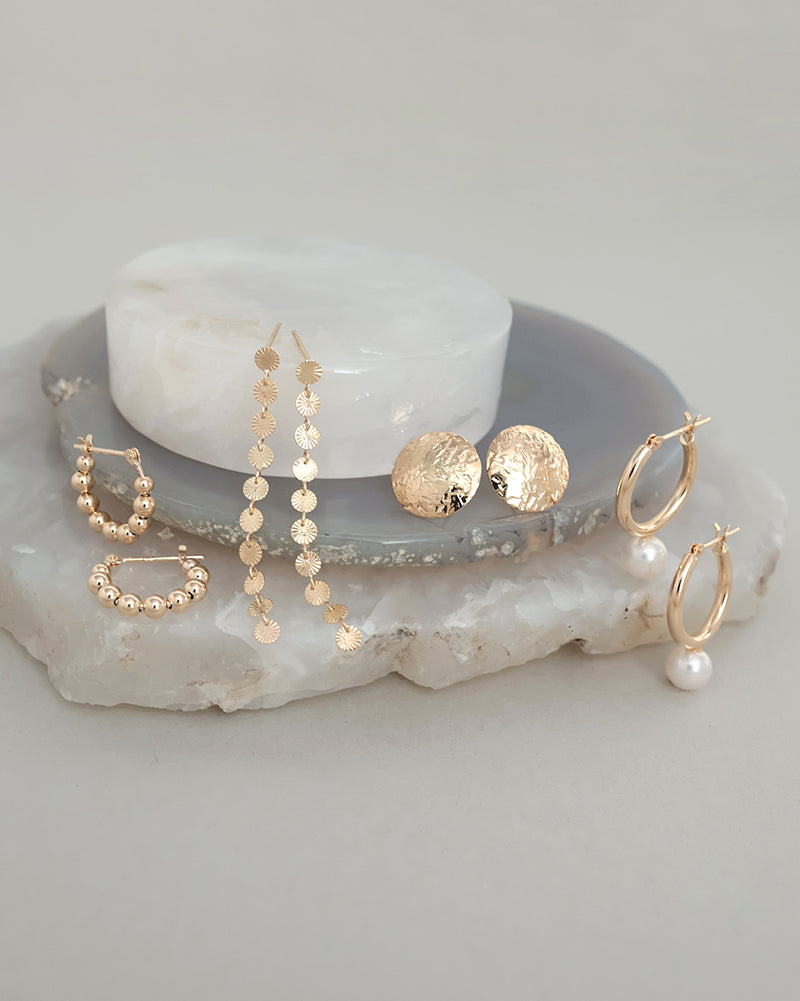 パール フープ ピアス