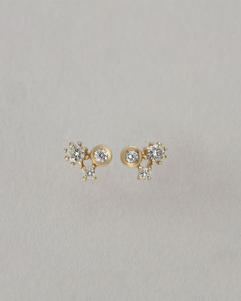 【10/9開始】ホリデー限定 〈水〉 K10 雪の結晶 ピアス