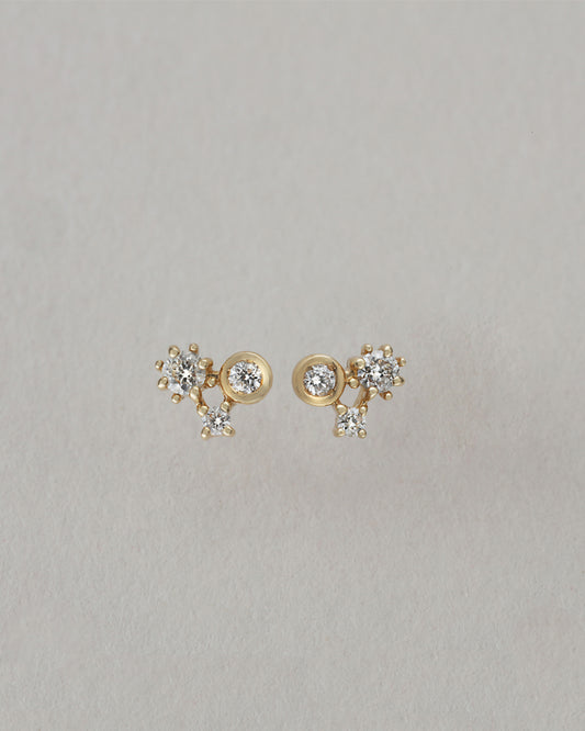 【10/9開始】ホリデー限定 〈水〉 K10 雪の結晶 ピアス