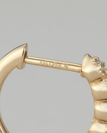 K10 ダイヤモンド フープピアス
