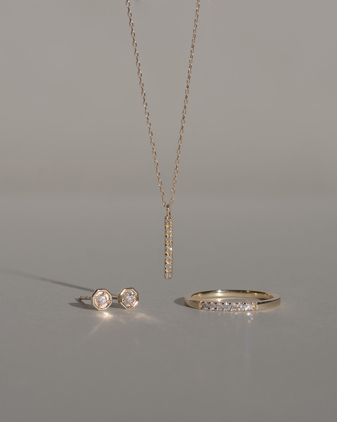 K10 ダイヤモンド ピンキー リング