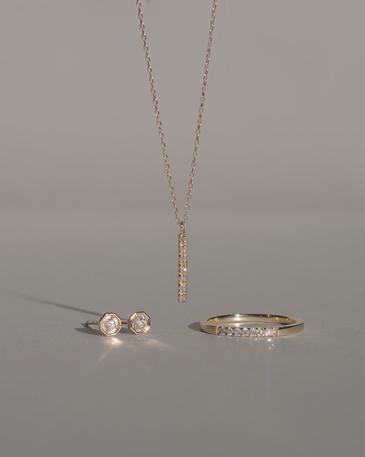 K10 ダイヤモンド ピンキー リング