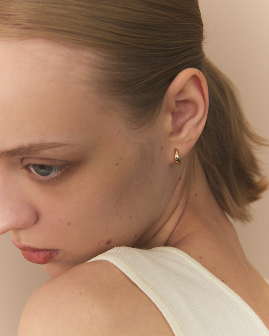 【再入荷】K10 メロウ フープ ピアス