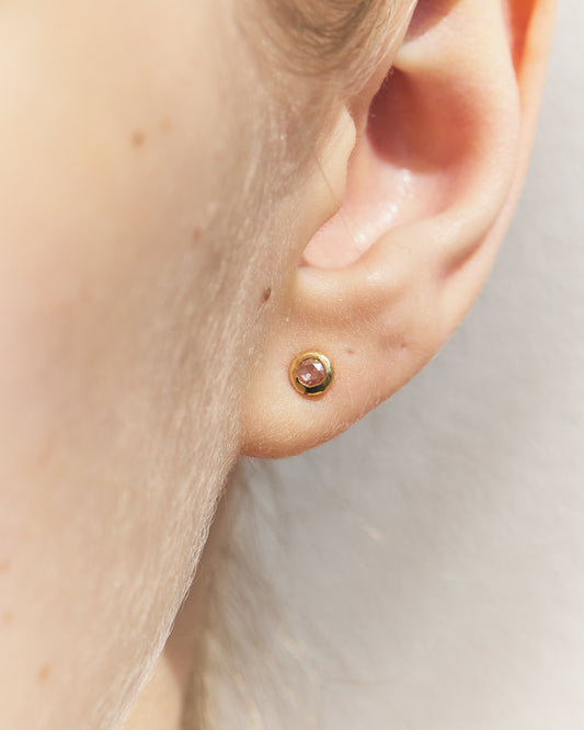 K18 ローズカット ダイヤモンド ピアス