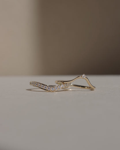 〈山〉 K18 逆さ富士 リング