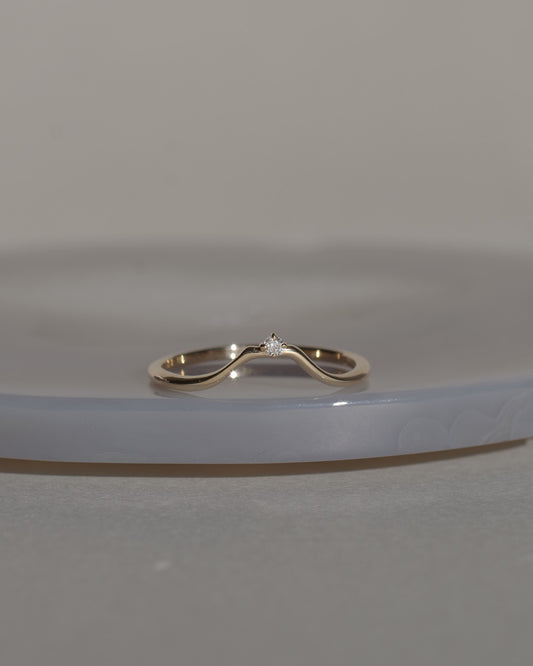 〈山〉 K18 ダイヤモンド 富士 リング