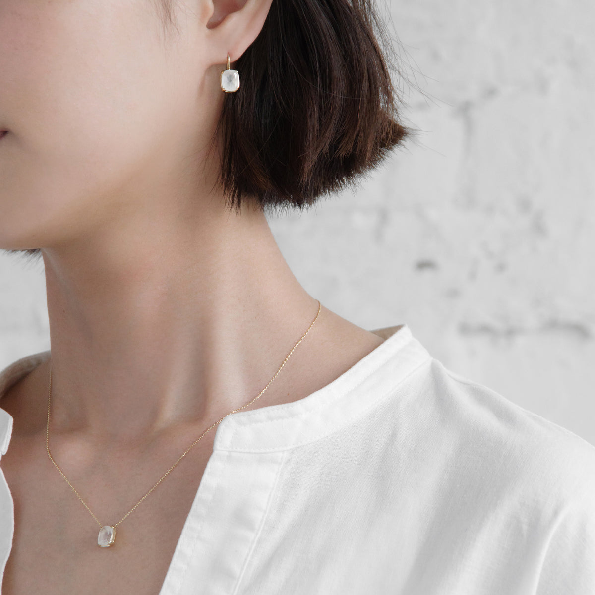 〈光と影〉 K10 レクタングル ネックレス