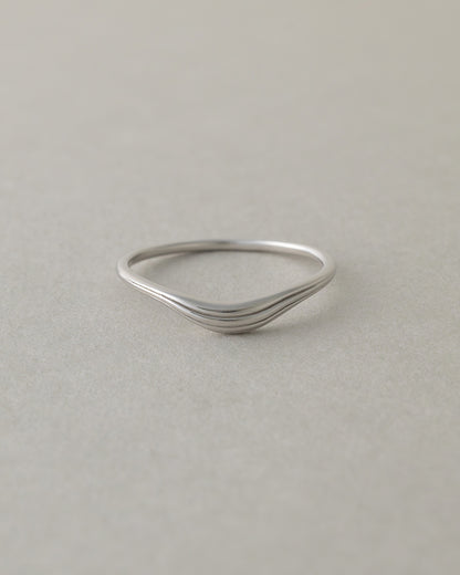 【3/19発売】〈山〉シルバー 年輪 リング