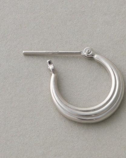 【3/19発売】〈山〉シルバー 年輪 ピアス