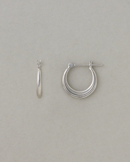 【3/19発売】〈山〉シルバー 年輪 ピアス