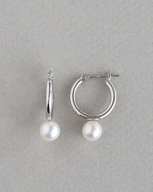 パール フープ ピアス