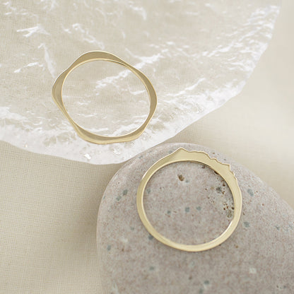 〈水〉K10 水の 輪郭 リング