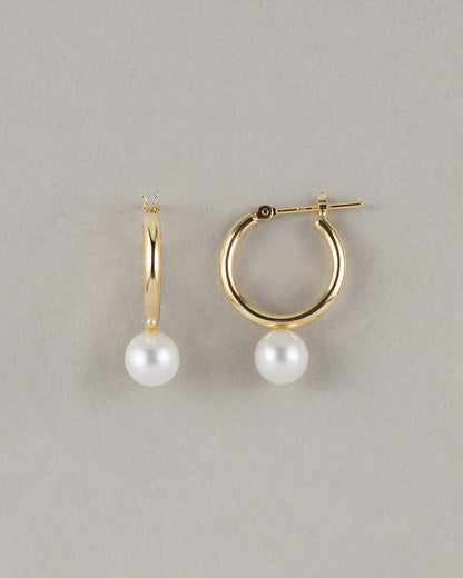パール フープ ピアス