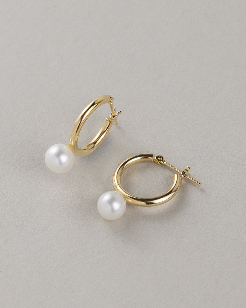 パール フープ ピアス