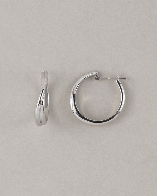 【10/16発売】〈空〉シルバー 秋の風 フープピアス