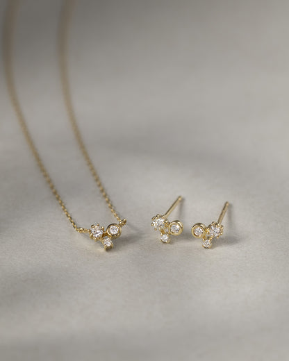 【10/9開始】ホリデー限定 〈水〉 K10 雪の結晶 ピアス