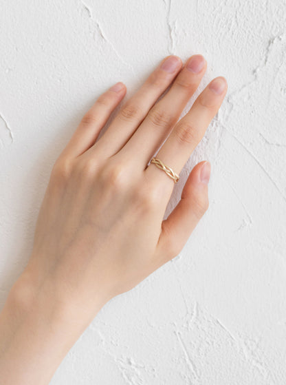 K10 ワイド トレス リング