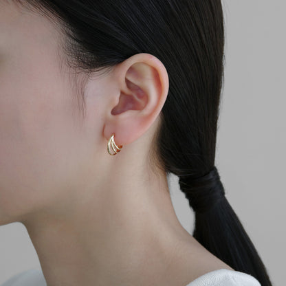 K10 トリプル フープ ピアス