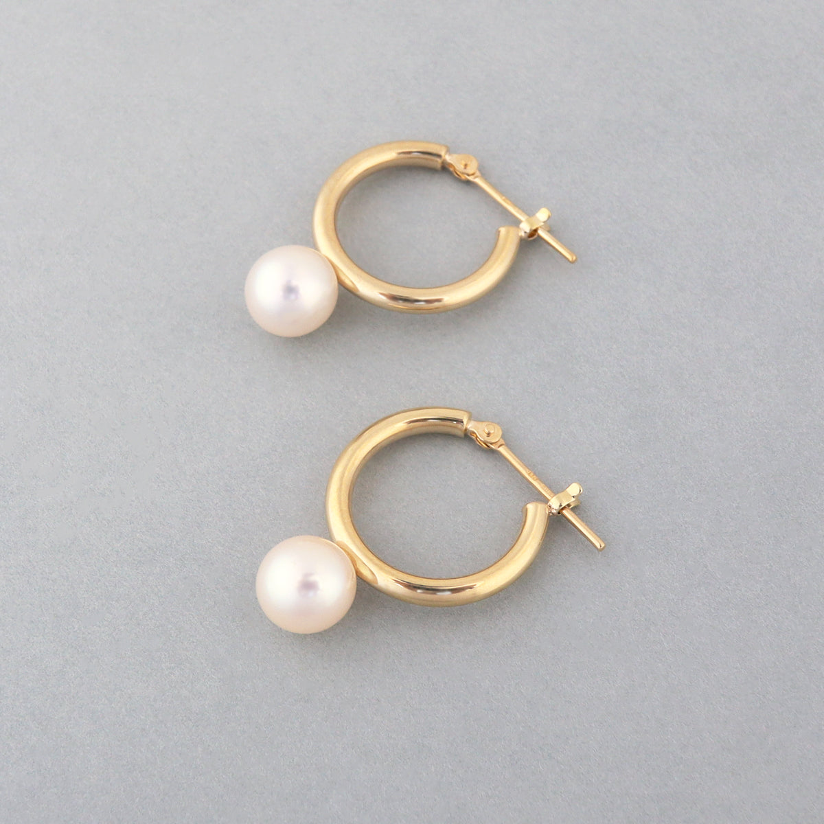 Lilasゴールド　パールピアス パール フープピアス リラ Lilas WEB限定 パールフープピアスS K10 両