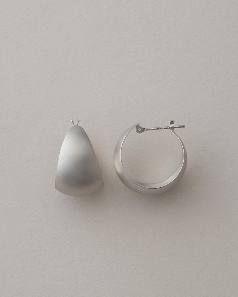 【3/6入荷】〈山〉 シルバー 霧 フープピアス