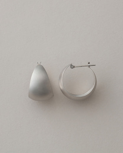 【3/6入荷】〈山〉 シルバー 霧 フープピアス