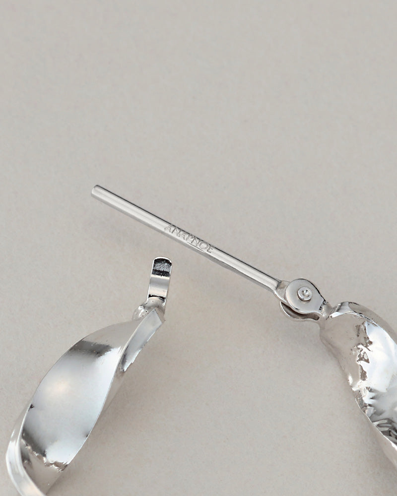 【3/6入荷】〈水〉 シルバー 水のせせらぎ フープピアス